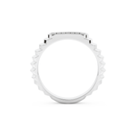 Multi Stones Wedding Band with 0.191 TCW Round Cut Moissanite – Yellow, White, or Rose Gold