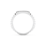 Multi Stones Wedding Band with 0.191 TCW Round Cut Moissanite – Yellow, White, or Rose Gold