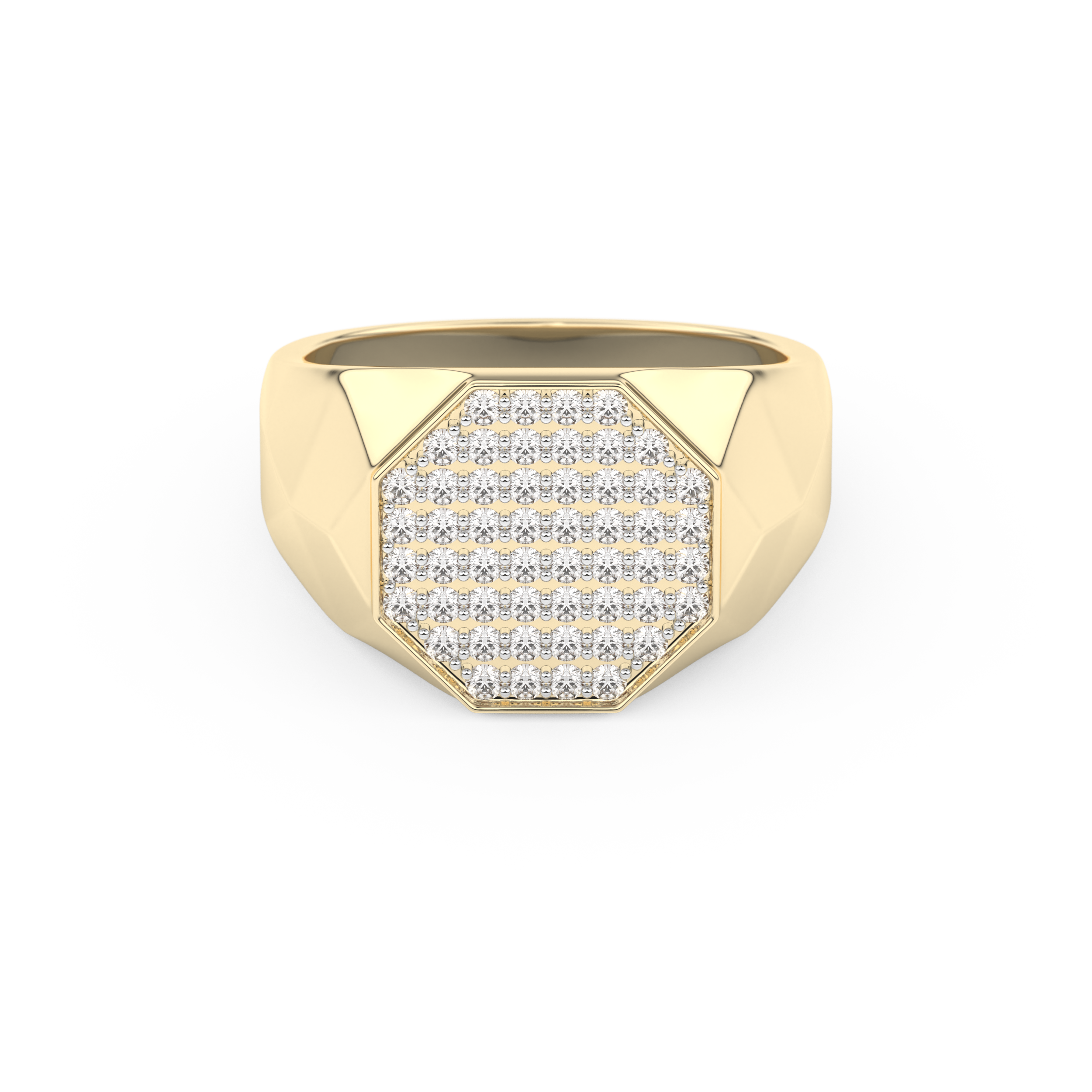 Multi Stone Setting Wedding Band with 0.43 TCW Round Cut Moissanite – Yellow, White, or Rose Gold