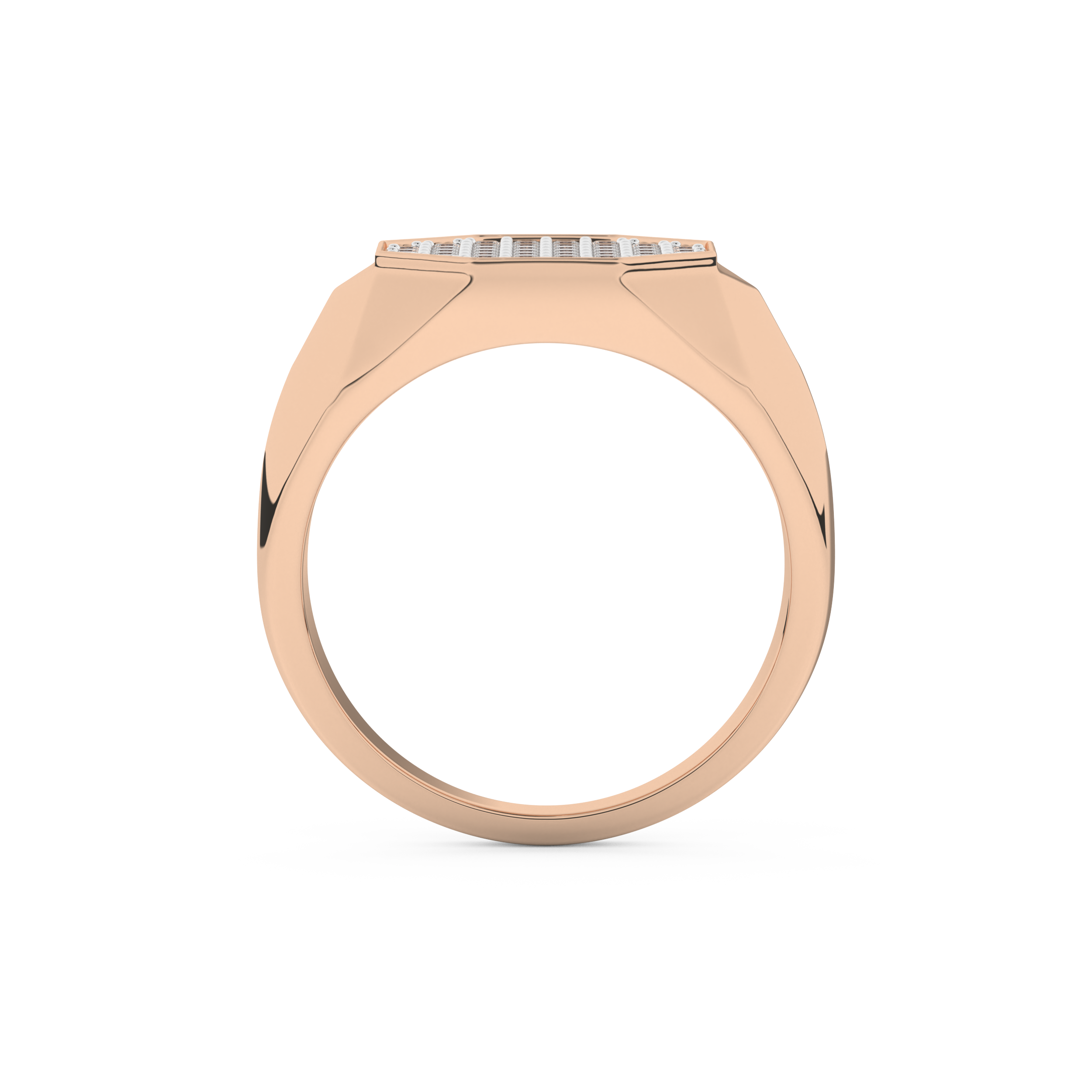 Multi Stone Setting Wedding Band with 0.43 TCW Round Cut Moissanite – Yellow, White, or Rose Gold