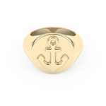 Anchor Shape Men's Wedding Band Moissanite – Yellow, White, or Rose Gold 7