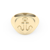 Anchor Shape Men's Wedding Band Moissanite – Yellow, White, or Rose Gold 7
