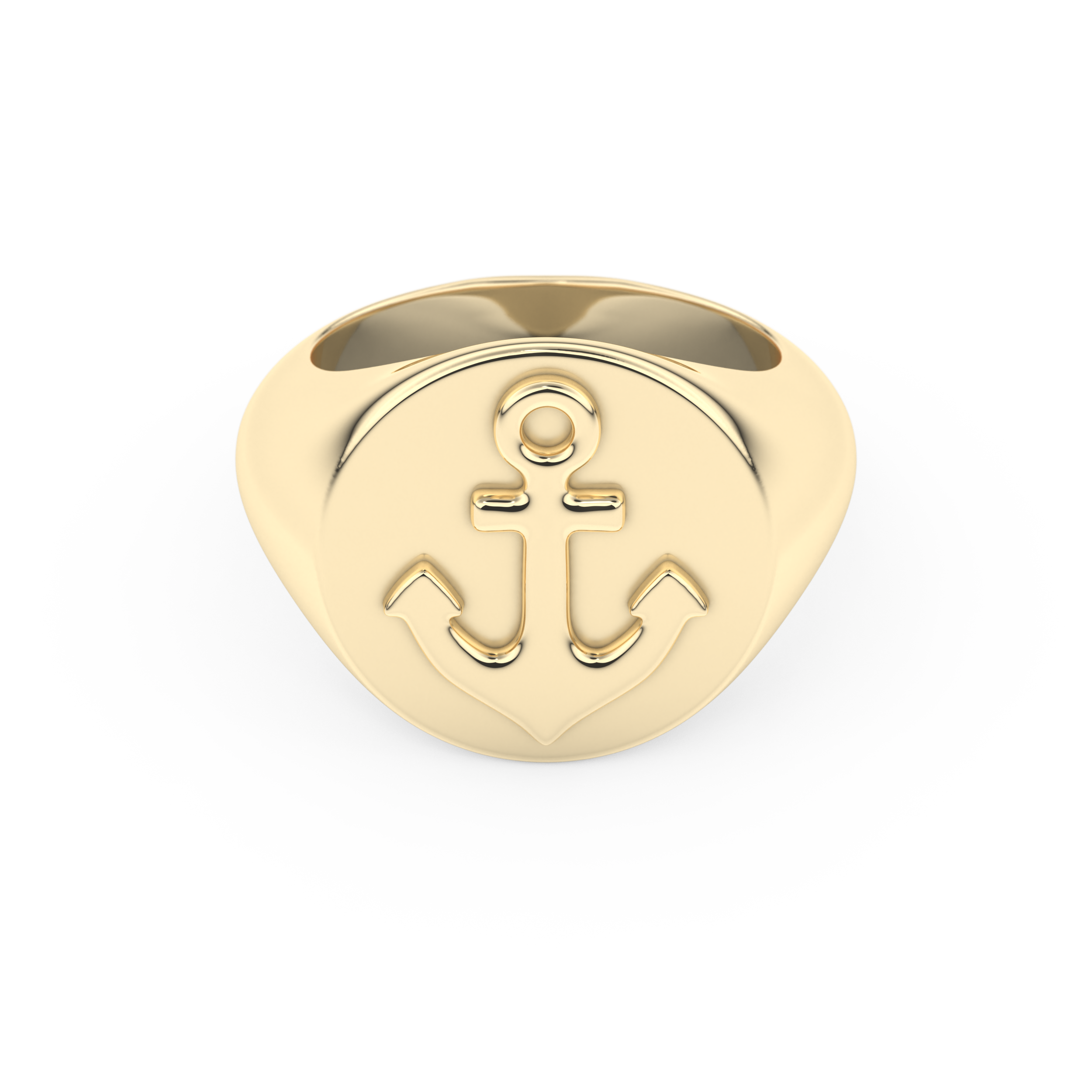 Anchor Shape Men's Wedding Band Moissanite – Yellow, White, or Rose Gold 7
