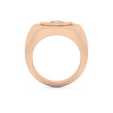 Anchor Shape Men's Wedding Band Moissanite – Yellow, White, or Rose Gold 17