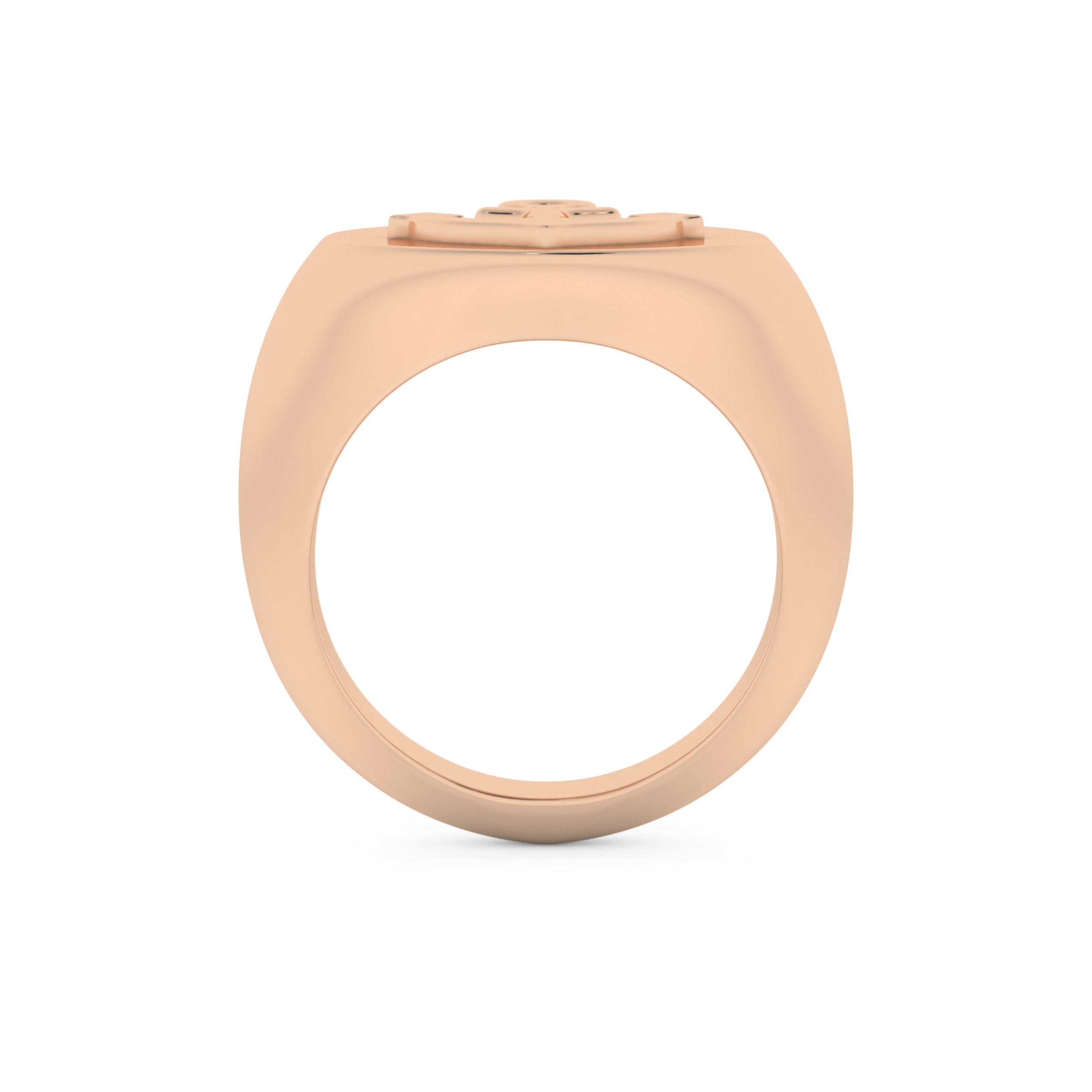 Anchor Shape Men's Wedding Band Moissanite – Yellow, White, or Rose Gold 17