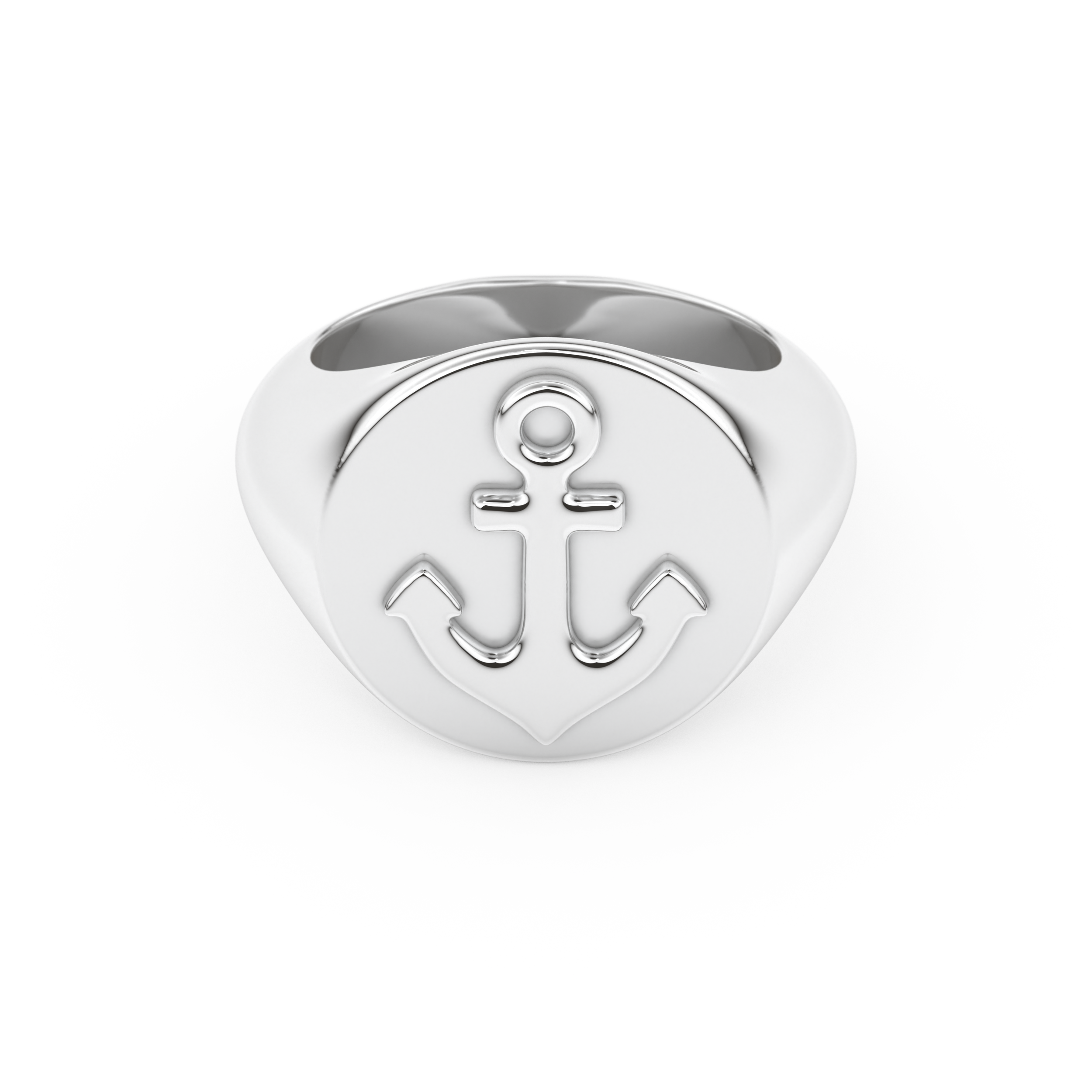 Anchor Shape Men's Wedding Band Moissanite – Yellow, White, or Rose Gold 1