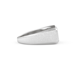Signet Setting Wedding Band with 0.06 TCW Round Cut Moissanite – Yellow, White, or Rose Gold