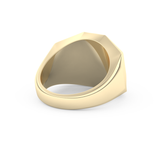 Signet Setting Wedding Band with 0.18 TCW Round Cut Moissanite – Yellow, White, or Rose Gold