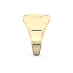Signet Setting Wedding Band with 0.18 TCW Round Cut Moissanite – Yellow, White, or Rose Gold