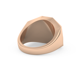Signet Setting Wedding Band with 0.18 TCW Round Cut Moissanite – Yellow, White, or Rose Gold
