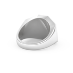 Signet Setting Wedding Band with 0.18 TCW Round Cut Moissanite – Yellow, White, or Rose Gold