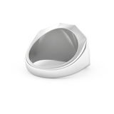 Signet Setting Wedding Band with 0.18 TCW Round Cut Moissanite – Yellow, White, or Rose Gold
