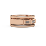 Five Stones Setting Wedding Band with 0.67 TCW Baguette Cut Moissanite – Yellow, White, or Rose Gold