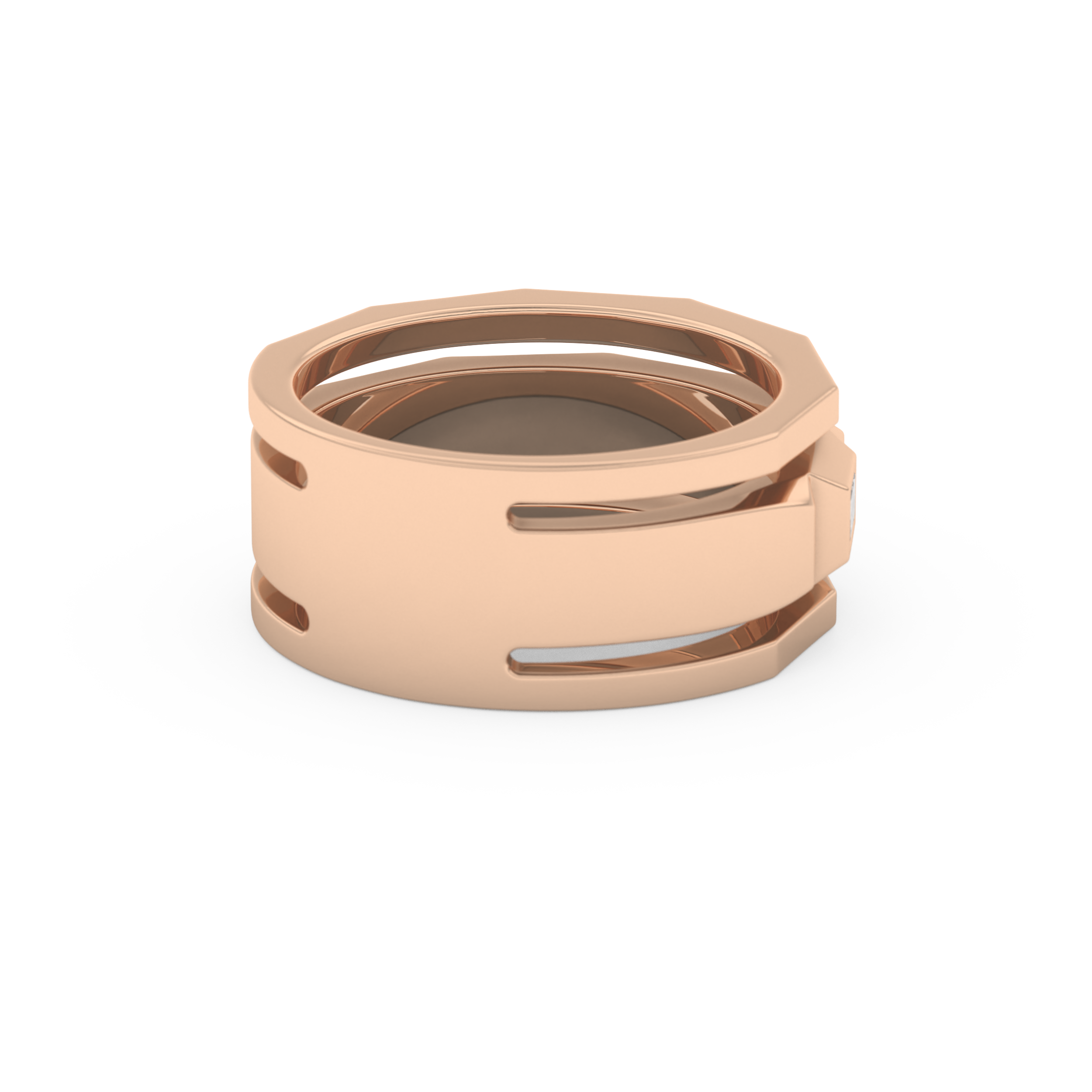 Five Stones Setting Wedding Band with 0.67 TCW Baguette Cut Moissanite – Yellow, White, or Rose Gold