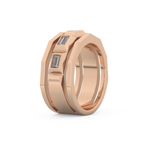 Five Stones Setting Wedding Band with 0.67 TCW Baguette Cut Moissanite – Yellow, White, or Rose Gold