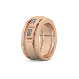 Five Stones Setting Wedding Band with 0.67 TCW Baguette Cut Moissanite – Yellow, White, or Rose Gold
