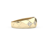 Multi Stones Setting Wedding Band with 0.231 TCW Round Cut Moissanite – Yellow, White, or Rose Gold