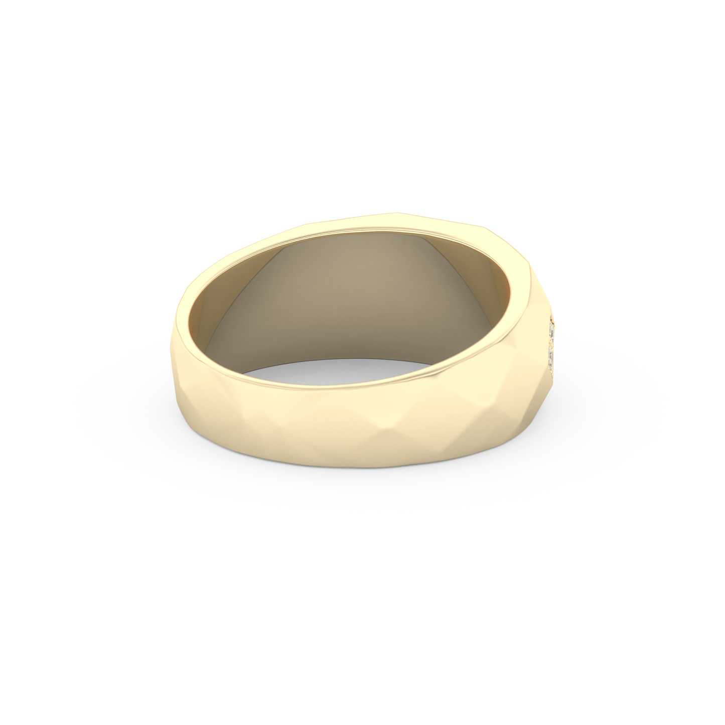 Multi Stones Setting Wedding Band with 0.231 TCW Round Cut Moissanite – Yellow, White, or Rose Gold