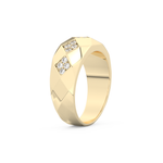 Multi Stones Setting Wedding Band with 0.231 TCW Round Cut Moissanite – Yellow, White, or Rose Gold