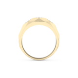 Multi Stones Setting Wedding Band with 0.231 TCW Round Cut Moissanite – Yellow, White, or Rose Gold