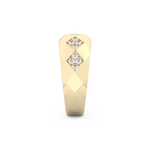 Multi Stones Setting Wedding Band with 0.231 TCW Round Cut Moissanite – Yellow, White, or Rose Gold