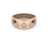 Multi Stones Setting Wedding Band with 0.231 TCW Round Cut Moissanite – Yellow, White, or Rose Gold