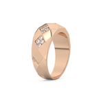 Multi Stones Setting Wedding Band with 0.231 TCW Round Cut Moissanite – Yellow, White, or Rose Gold