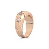 Multi Stones Setting Wedding Band with 0.231 TCW Round Cut Moissanite – Yellow, White, or Rose Gold