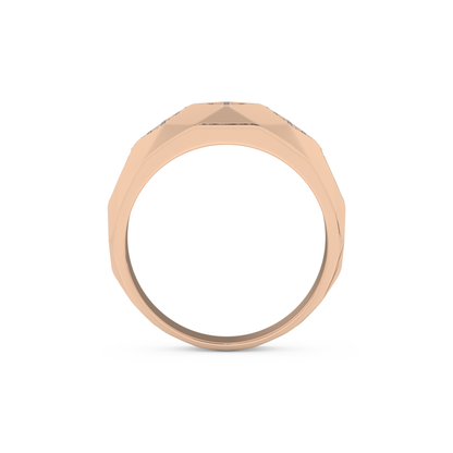 Multi Stones Setting Wedding Band with 0.231 TCW Round Cut Moissanite – Yellow, White, or Rose Gold