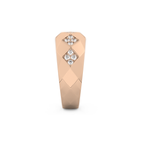 Multi Stones Setting Wedding Band with 0.231 TCW Round Cut Moissanite – Yellow, White, or Rose Gold