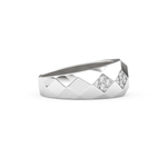 Multi Stones Setting Wedding Band with 0.231 TCW Round Cut Moissanite – Yellow, White, or Rose Gold