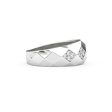 Multi Stones Setting Wedding Band with 0.231 TCW Round Cut Moissanite – Yellow, White, or Rose Gold