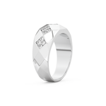 Multi Stones Setting Wedding Band with 0.231 TCW Round Cut Moissanite – Yellow, White, or Rose Gold