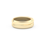 Three Stones Style Wedding Band with 0.71 CT Princess Cut Moissanite – Yellow, White, or Rose Gold
