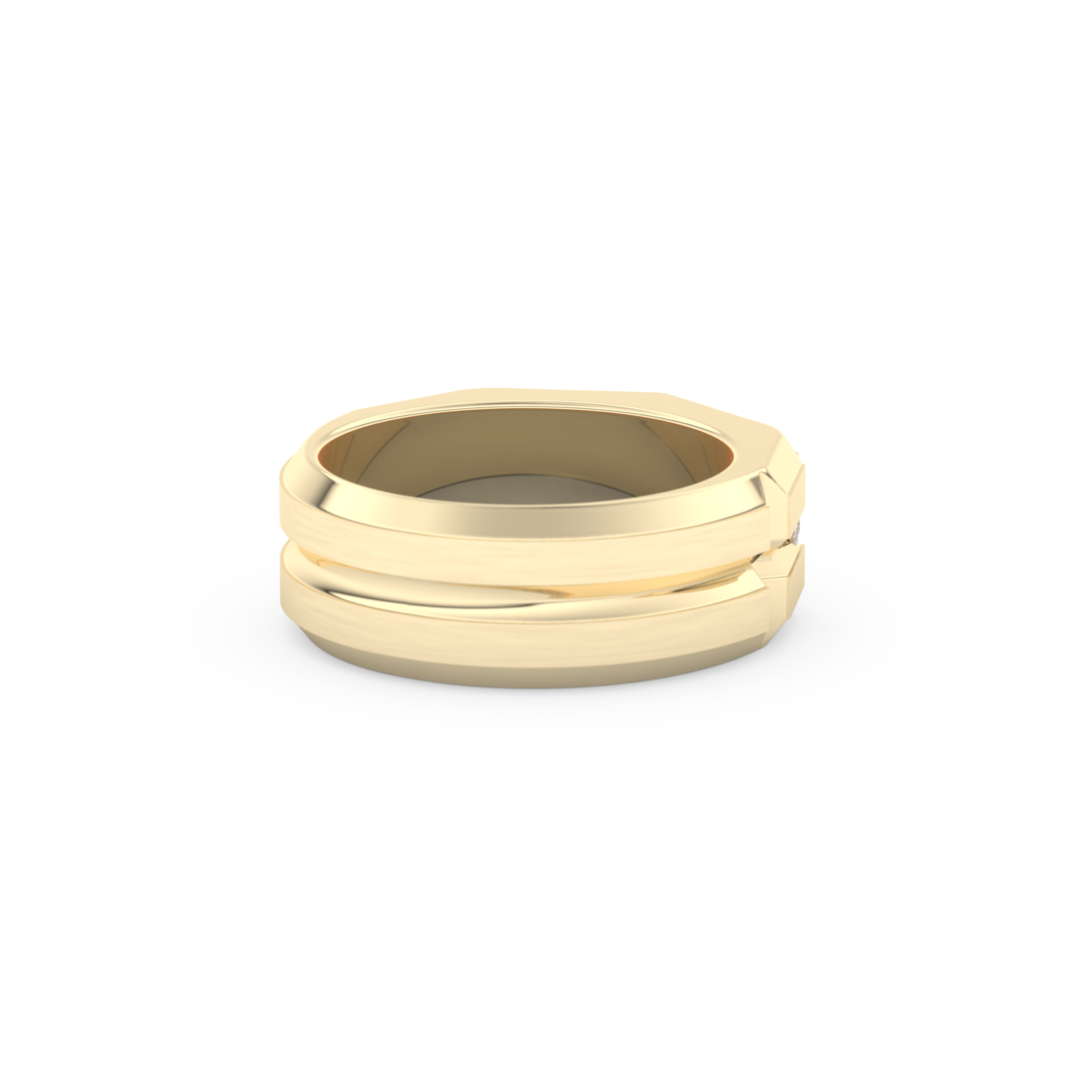 Three Stones Style Wedding Band with 0.71 CT Princess Cut Moissanite – Yellow, White, or Rose Gold