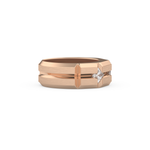 Three Stones Style Wedding Band with 0.71 CT Princess Cut Moissanite – Yellow, White, or Rose Gold