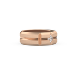 Three Stones Style Wedding Band with 0.71 CT Princess Cut Moissanite – Yellow, White, or Rose Gold