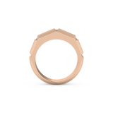 Three Stones Style Wedding Band with 0.71 CT Princess Cut Moissanite – Yellow, White, or Rose Gold