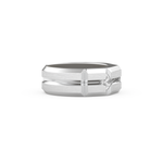 Three Stones Style Wedding Band with 0.71 CT Princess Cut Moissanite – Yellow, White, or Rose Gold