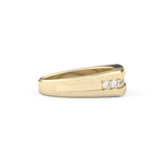 Flush Setting Wedding Band with 0.28 CT Round Cut Moissanite – Yellow, White, or Rose Gold
