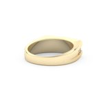 Flush Setting Wedding Band with 0.28 CT Round Cut Moissanite – Yellow, White, or Rose Gold