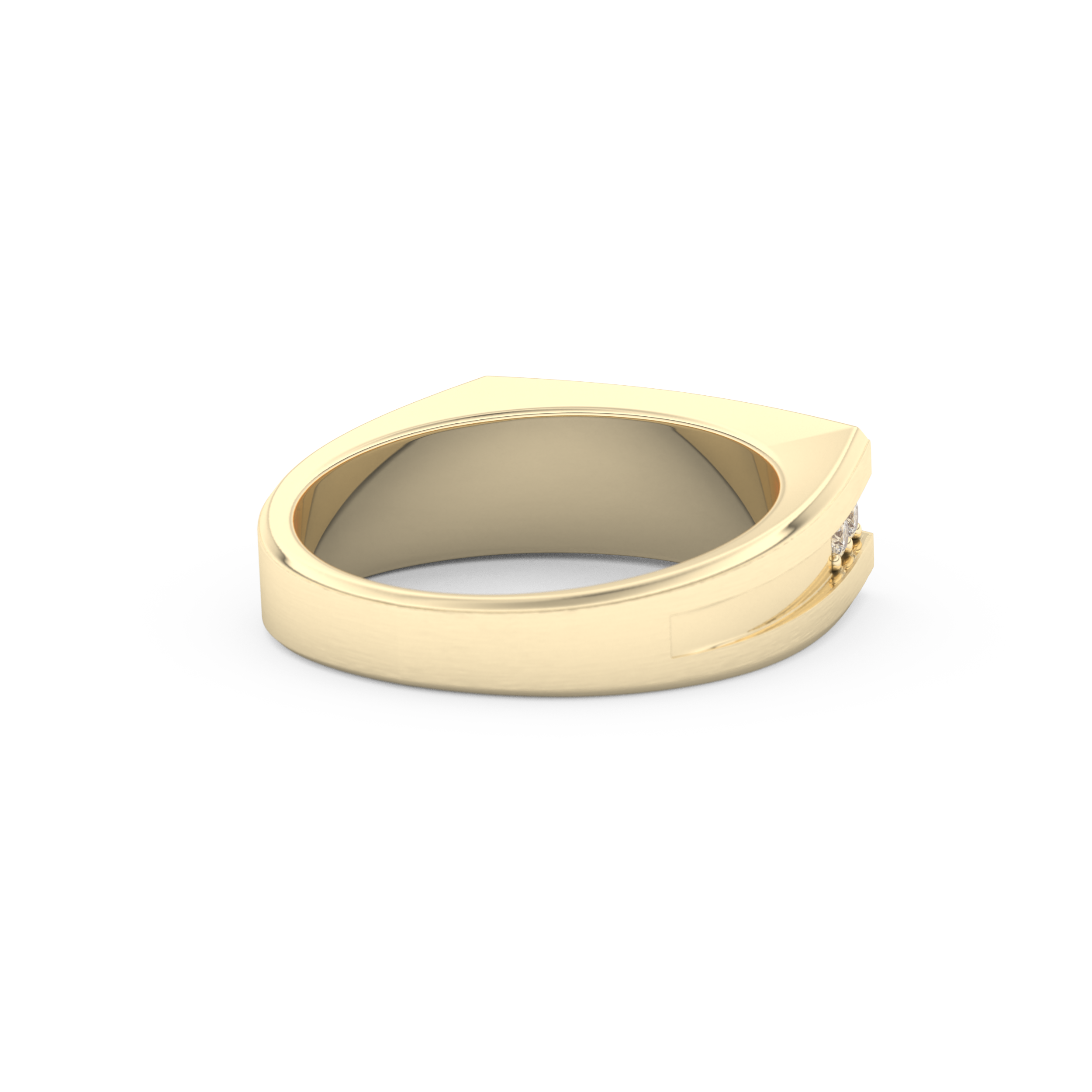 Flush Setting Wedding Band with 0.28 CT Round Cut Moissanite – Yellow, White, or Rose Gold