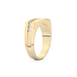 Flush Setting Wedding Band with 0.28 CT Round Cut Moissanite – Yellow, White, or Rose Gold