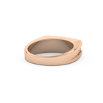 Flush Setting Wedding Band with 0.28 CT Round Cut Moissanite – Yellow, White, or Rose Gold