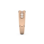 Flush Setting Wedding Band with 0.28 CT Round Cut Moissanite – Yellow, White, or Rose Gold