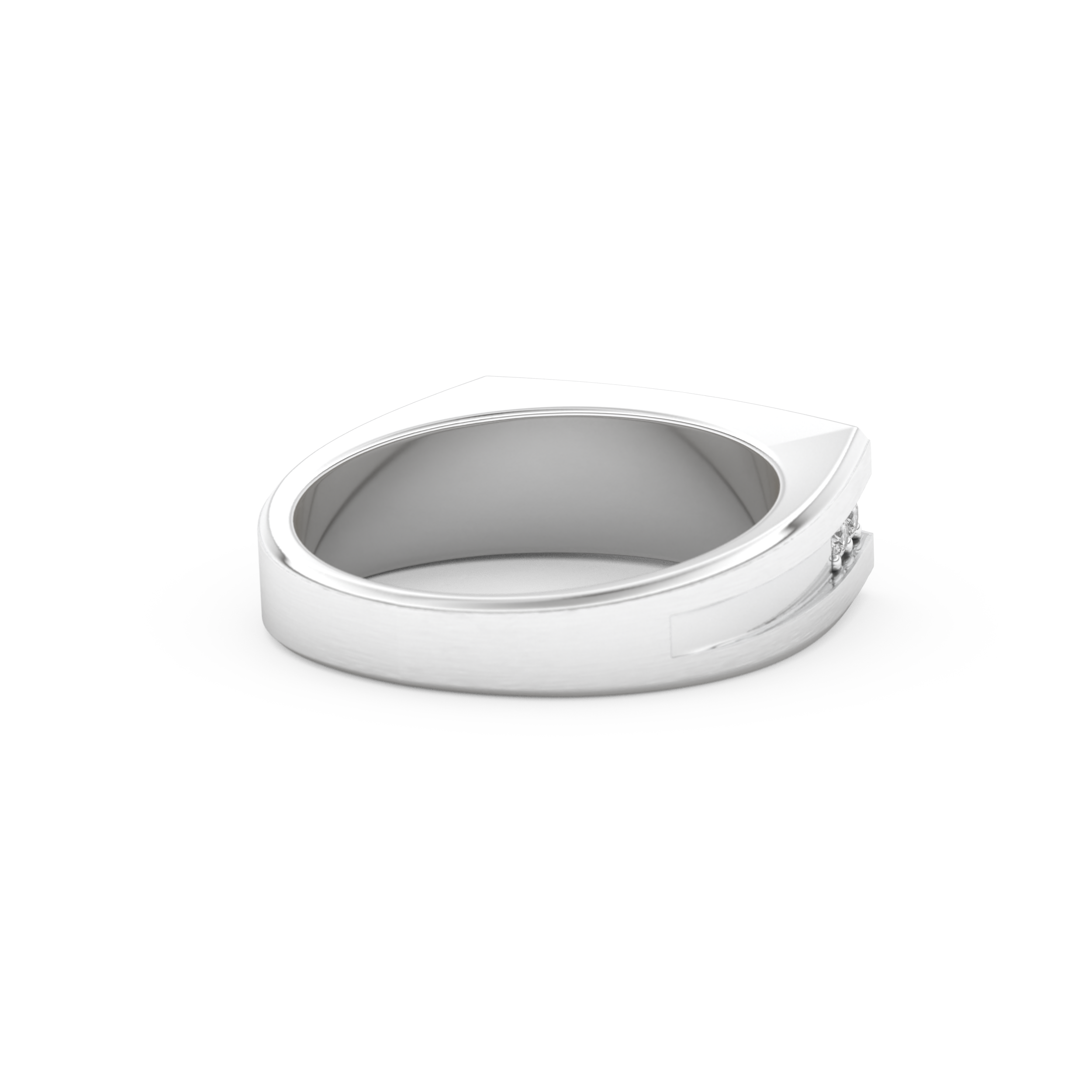 Flush Setting Wedding Band with 0.28 CT Round Cut Moissanite – Yellow, White, or Rose Gold