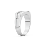 Flush Setting Wedding Band with 0.28 CT Round Cut Moissanite – Yellow, White, or Rose Gold