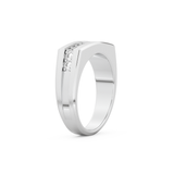 Flush Setting Wedding Band with 0.28 CT Round Cut Moissanite – Yellow, White, or Rose Gold