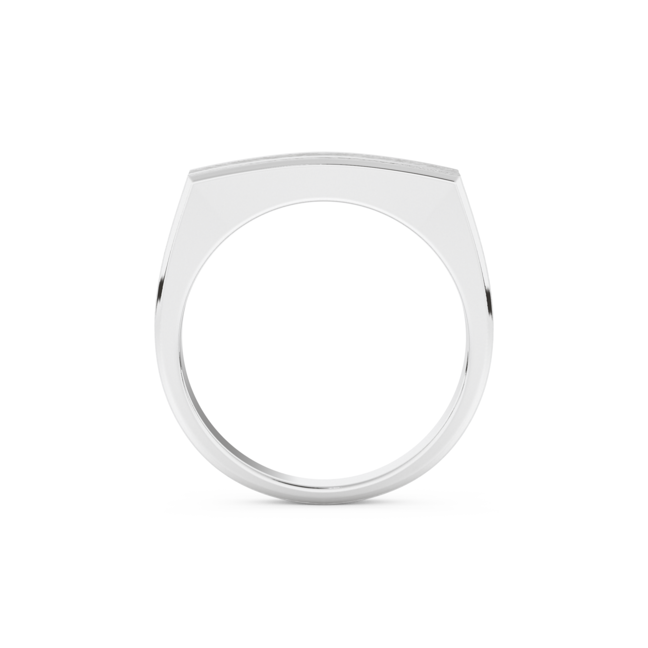 Flush Setting Wedding Band with 0.28 CT Round Cut Moissanite – Yellow, White, or Rose Gold