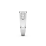 Flush Setting Wedding Band with 0.28 CT Round Cut Moissanite – Yellow, White, or Rose Gold
